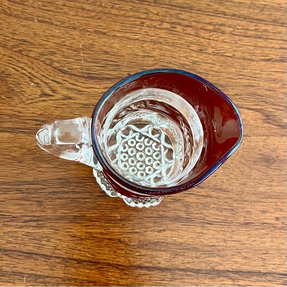 Antique Ruby Red Flash Glass Souvenir Set Of 3 Creamer & Shot Glass Early 1900s - Picture 6 of 16